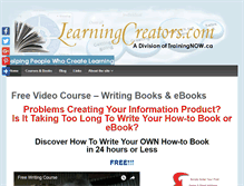 Tablet Screenshot of learningcreators.com